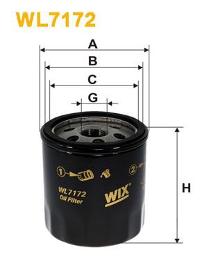 WIX FILTERS Масляный фильтр WL7172